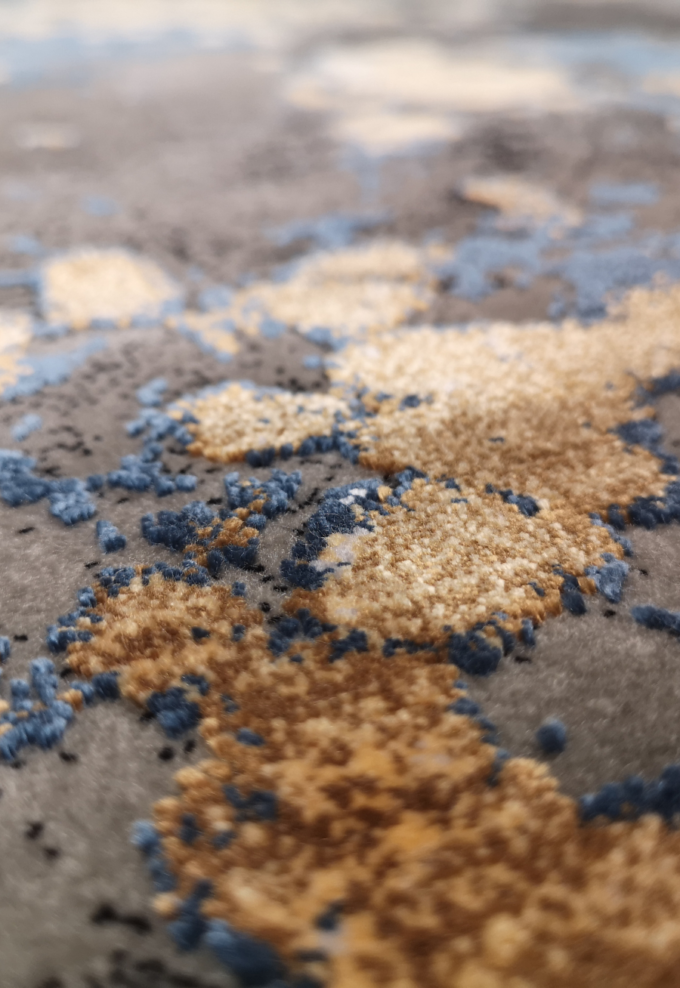 Tappeto Moderno rotondo Velve Grey/Blue N 17822S 1,20 M