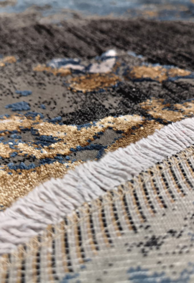 Tappeto Moderno rotondo Velve Grey/Blue N 17822S 1,20 M