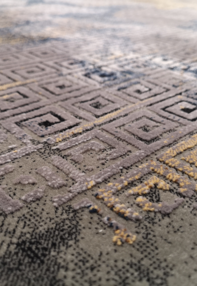 Tappeto Moderno Velve rotondo Grey/blue 1,50