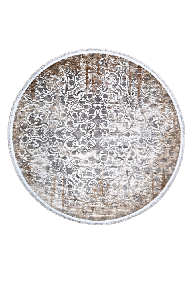 Tappeto Moderno Velve rotondo Grey/Beige 1,50