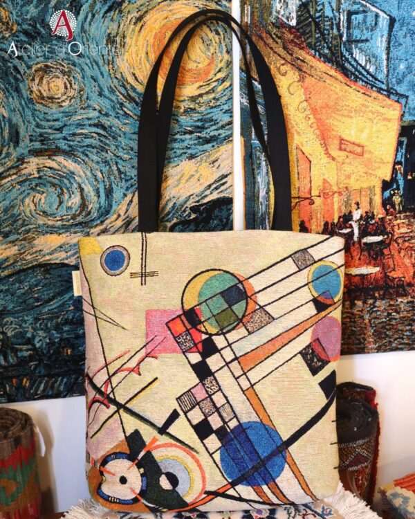 BIGBAG Composition VIII Kandinsky 45x45 N° 01887 Atelier D'Oriente