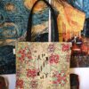 BIGBAG "KLIMT Big Bag FLOWERS" Gustav Klimt 45x45 N°10244 Atelier D'Oriente