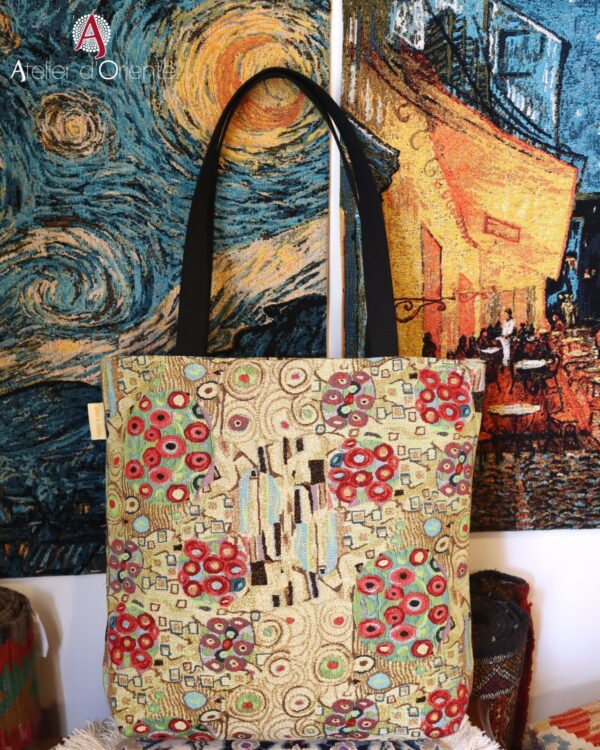 BIGBAG "KLIMT Big Bag FLOWERS" Gustav Klimt 45x45 N°10244 Atelier D'Oriente