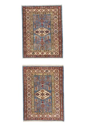 Coppia Tappeto Kazak Gold 82x63- 78x61 Atelier D'Oriente