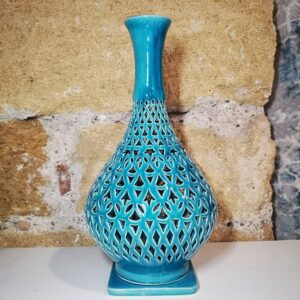 Porta candela intagliata a mano Persiana cod. 24 mis. 34x16 Atelier D'Oriente