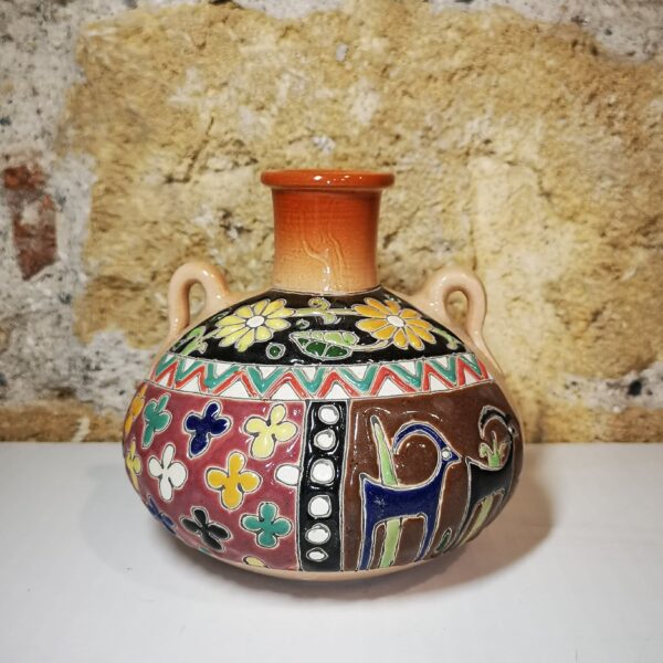 Anfora Persiana a rilievo con manici 13x13 cm Atelier D'Oriente