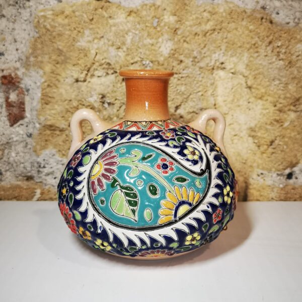 Anfora Persiana a rilievo con manici 13x13 cm Atelier D'Oriente