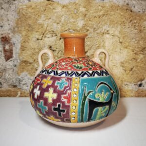 Anfora Persiana a rilievo con manici 13x13 cm Atelier D'Oriente