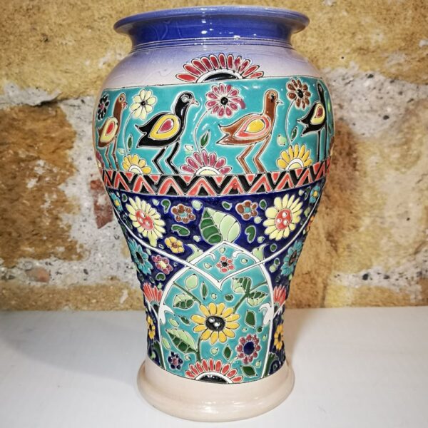 Vaso Persiano a rilievo cod.14/1 cm30x15 Atelier D'Oriente