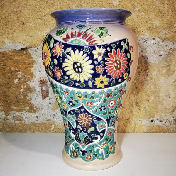 Vaso Persiano a rilievo cod.14/4 cm30x15 Atelier D'Oriente