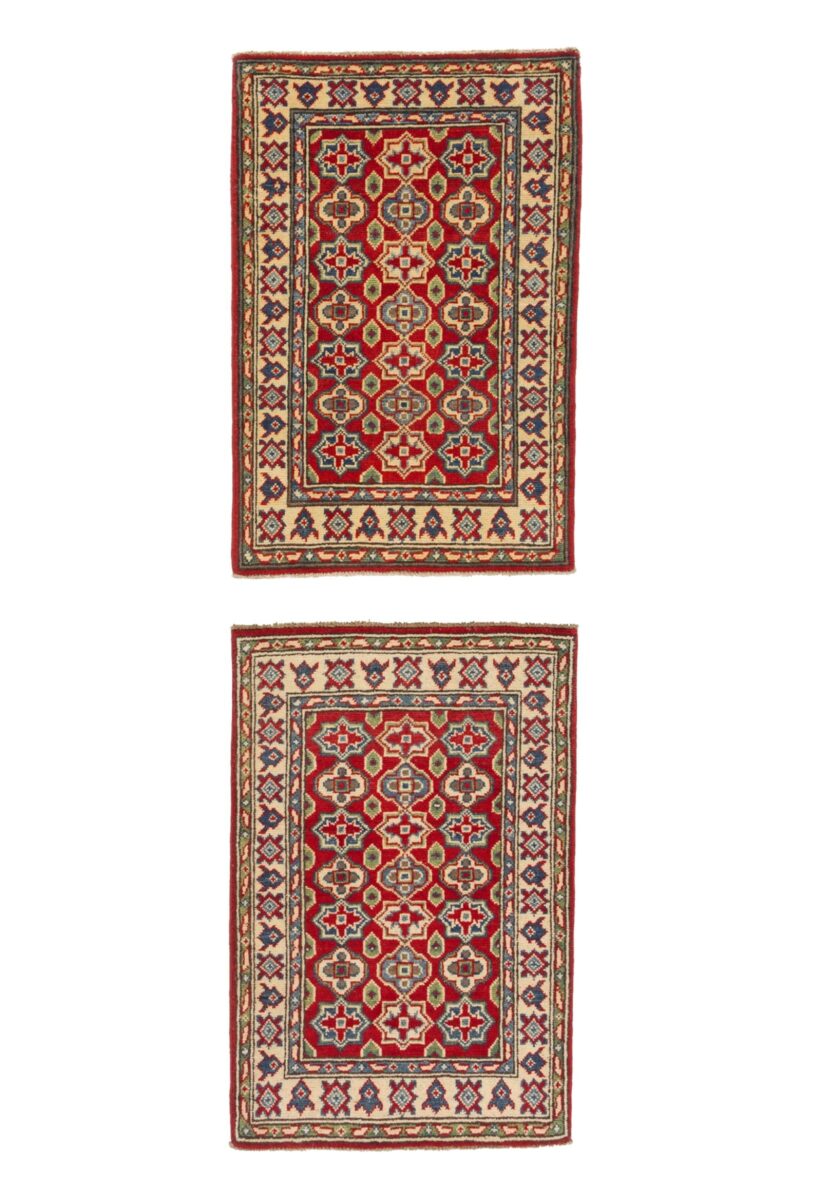 Coppia tappeti Kazak extra 90X59_89X59 n 639-641 Atelier D'Oriente
