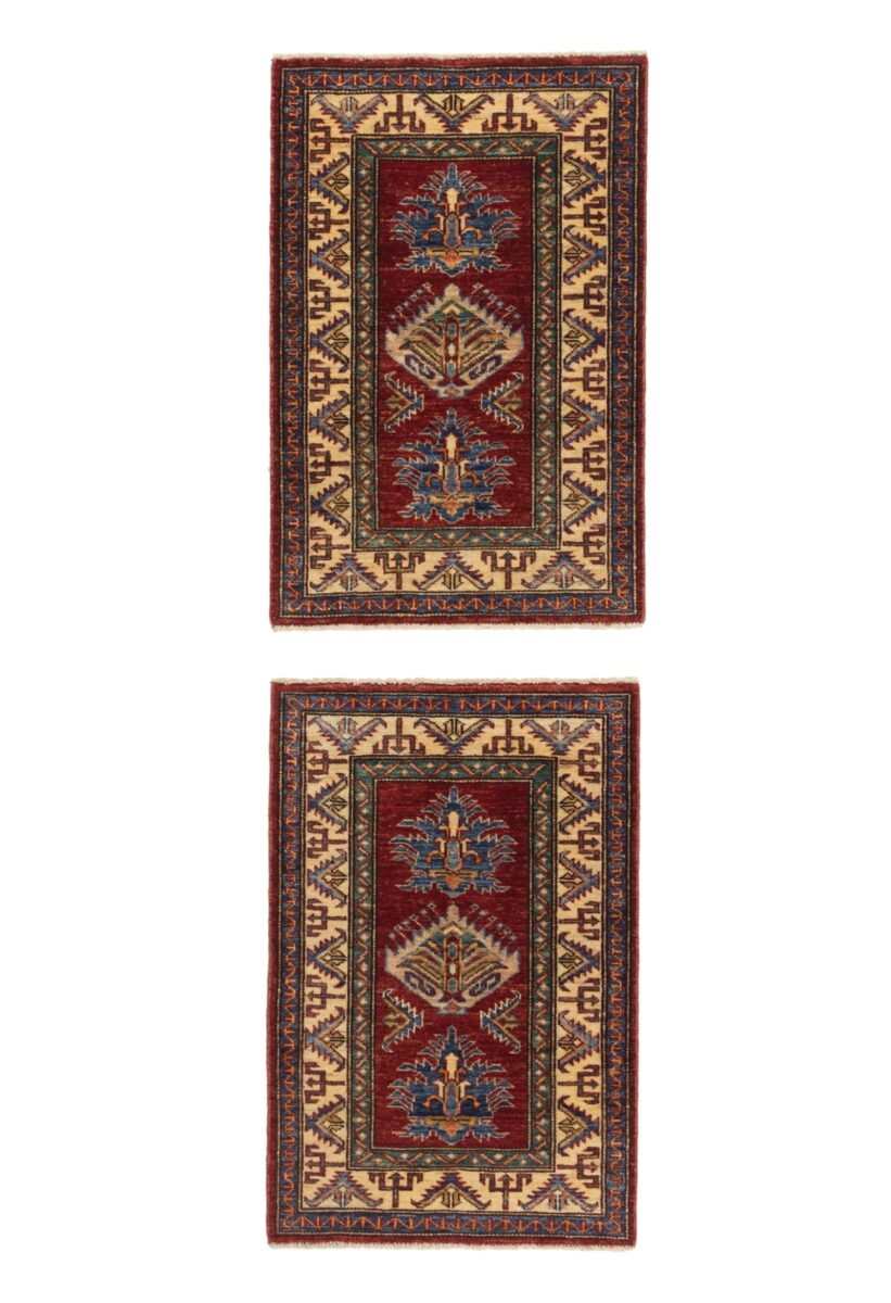 Coppia tappeti Kazak gold 88x58_88x59 Atelier D'Oriente
